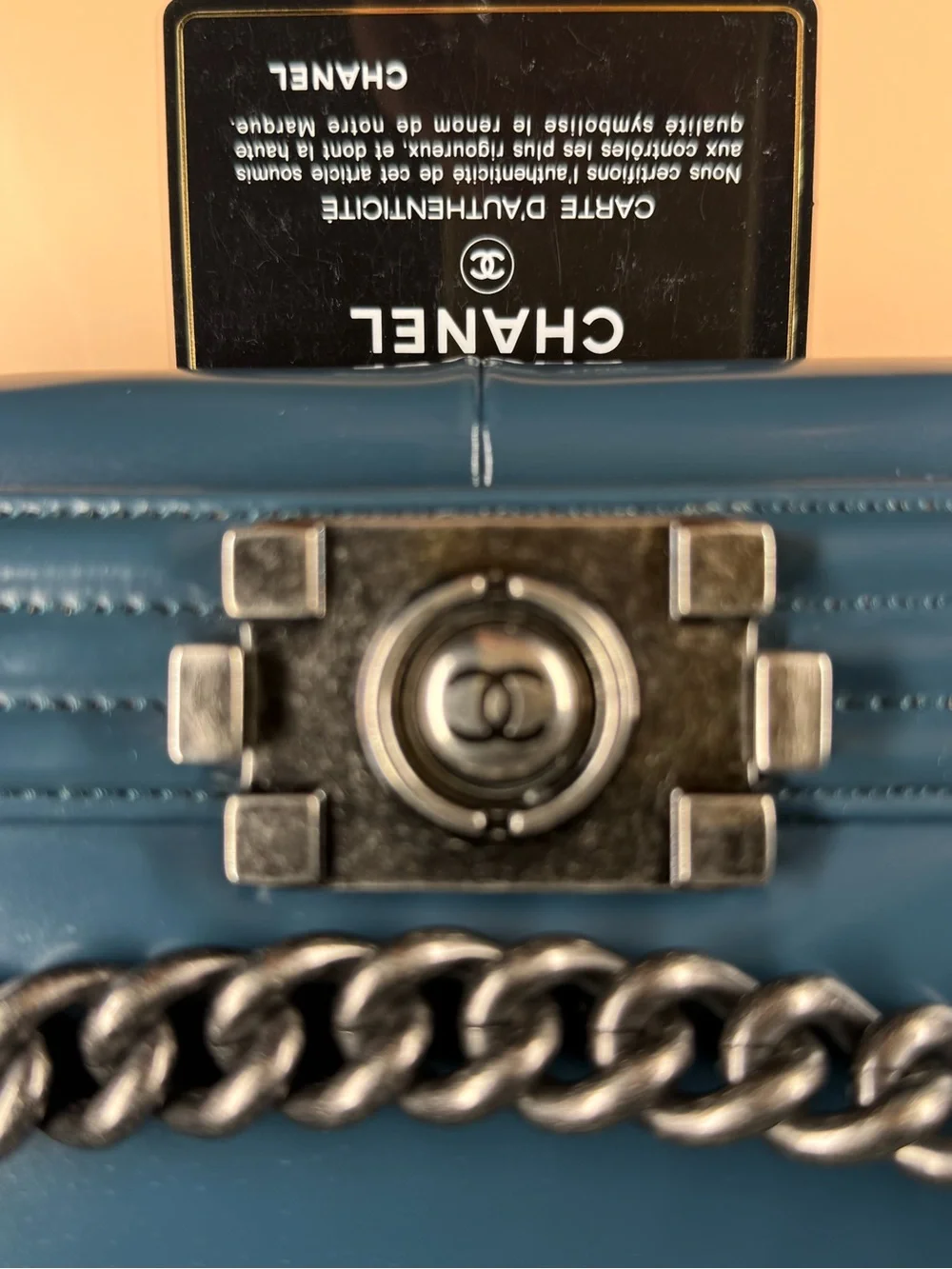 CHANEL Blue Reverso Boy